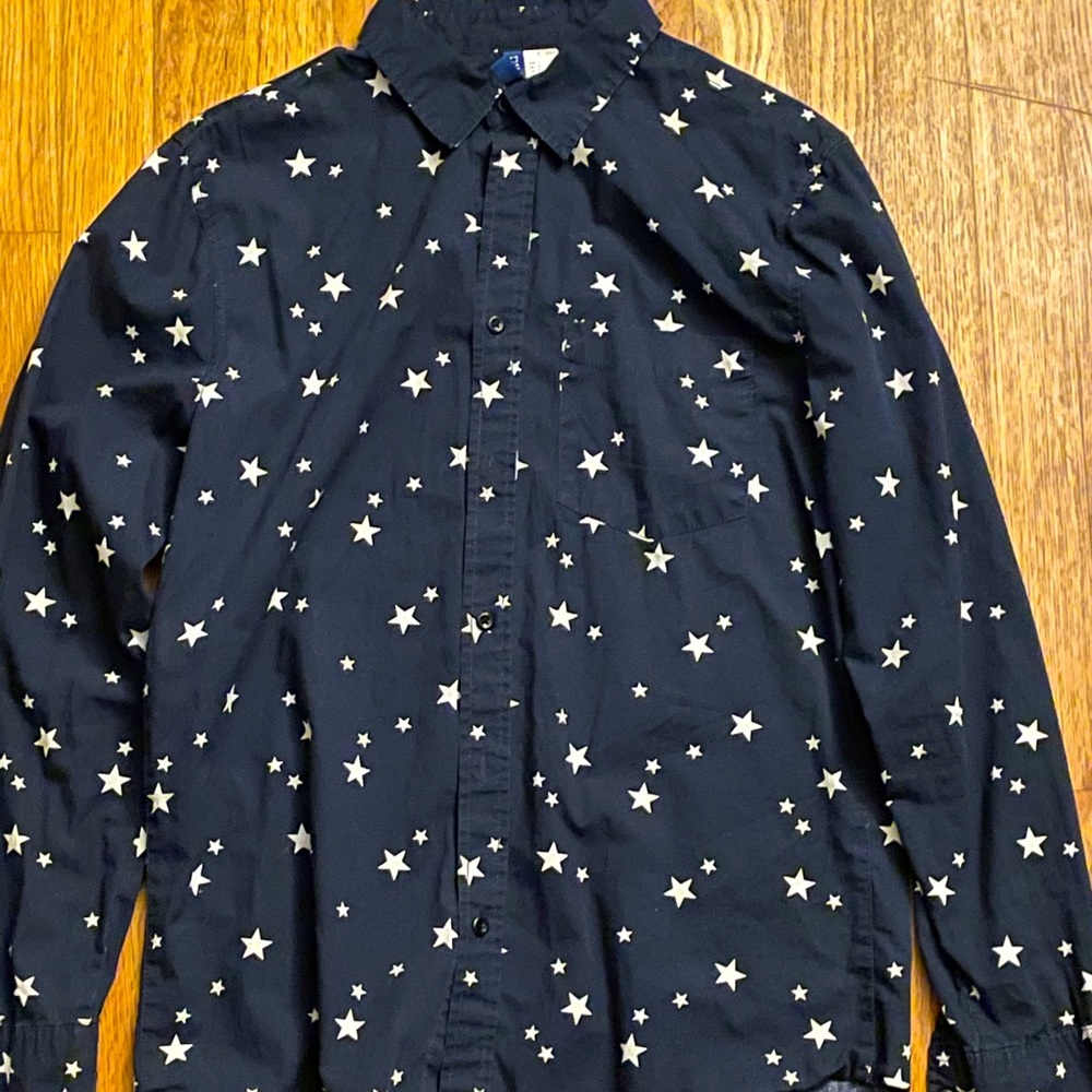 Starry night button down shirt